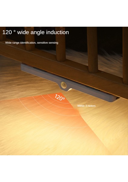LED Insan Vücudu Indüksiyon Işık USB Şarj Kablosuz Manyetik Gece Lambası Yatak Odası Dolabı Için Kısılabilir, Beyaz Işık (Yurt Dışından) modelleri