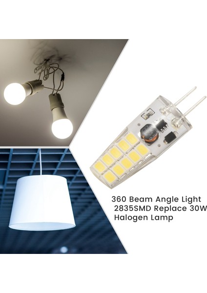 10PCS G4 LED Ampul AC/DC12V-24V 3W LED G4 Işık 20LED 360 Işın Açısı Işık 2835SMD 30W Halojen Lambayı Değiştirin, Soğuk Beyaz (Yurt Dışından) modelleri