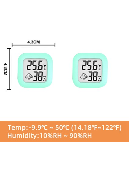2 Adet Mini Dijital Termometre Higrometre Kapalı Oda Nem Ölçer Ölçer LCD Ekran Sıcaklık Sensörü Ölçer-Yeşil (Yurt Dışından) indirimleri