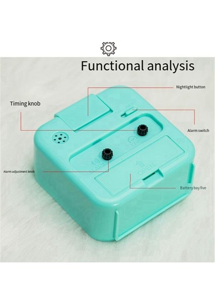 Basit Çocuk Çalar Saat, Sessiz Plastik Kuvars Saat, Masaüstü Dekorasyonu, Çalar Saat, Kırmızı (Yurt Dışından) fırsatları
