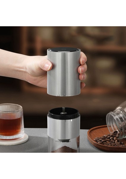 Elektrikli Kahve Değirmeni Otomatik Kahve Çekirdekleri Baharat Değirmeni Espresso Kahve Makinesi Makinesi USB Şarj Aleti Öğütücü Siyah (Yurt Dışından)