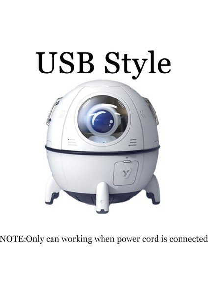 Yeni Astronot Hava Nemlendirici 220 ml Ultrasonik Uçucu Yağ Difüzörü LED Işık USB Sis Püskürtücü Hediyeler Beyaz A (Yurt Dışından) indirimleri