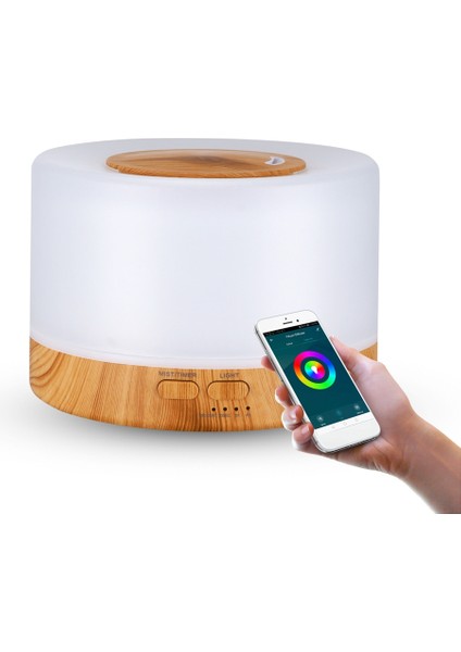 Akıllı Wifi 500 ml Aromaterapi Uçucu Yağ Difüzörü Hava Nemlendirici, Tuya Için, Alexa 7 LED Renkli Ab Tak (Yurt Dışından)