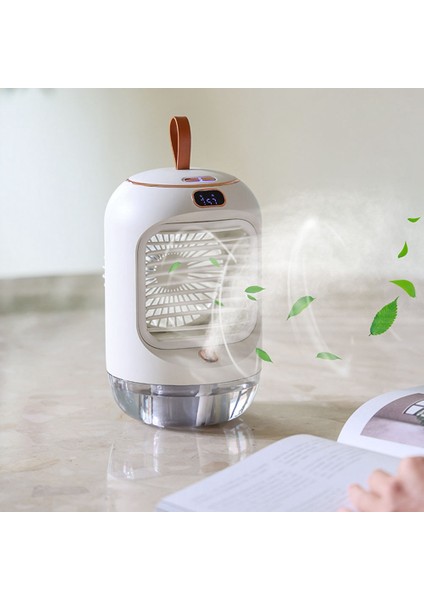 Elektrikli Fan Şarj Edilebilir Taşınabilir Masaüstü Sessiz USB Soğutma Mini Taşınabilir Fan Klimalar Ev Nemlendirici, Beyaz (Yurt Dışından) fiyatları