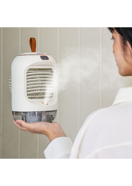 Elektrikli Fan Şarj Edilebilir Taşınabilir Masaüstü Sessiz USB Soğutma Mini Taşınabilir Fan Klimalar Ev Nemlendirici, Beyaz (Yurt Dışından) indirimleri
