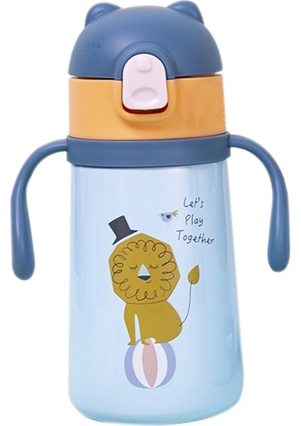 Sıcak Karikatür Paslanmaz Çelik Termoslar Termoslar Çocuk Benim Su Şişesi Yalıtımlı Thermocup Şişeler Mavi (Yurt Dışından)