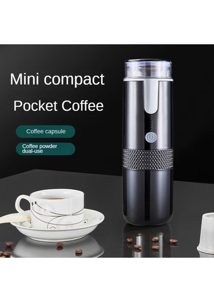 Elektronik Kahve Makinesi Şarj Edilebilir Espresso Makinesi Taşınabilir Araba Kahve Öğütülmüş Kahve ve Espresso Seyahat Kamp (Yurt Dışından)