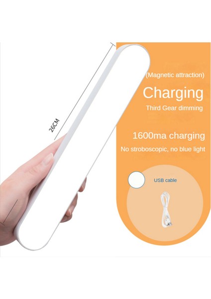 Masa Lambası Ofis Çalışma LED Işıkları USB Şarj Edilebilir Masa Lambası Manyetik Karartma Gözleri Koruyun Yatak Odası Gece Lambası 4000 Mah (Yurt Dışından) fırsatları