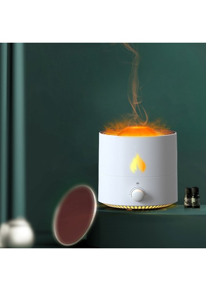 Hava Nemlendirici Simüle Alev Esansiyel Yağı Difüzörü Ev Odası Araba Için USB Ultrasonik Parfüm Beyaz Ab Tak (Yurt Dışından) modelleri