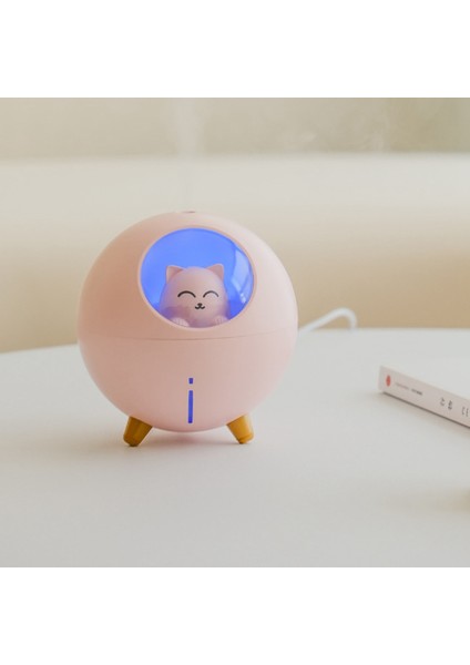 Güzel Pet Hava Nemlendirici 220 ml Gezegen Ultrasonik Serin Mist Hava Yağ Difüzörü Romantik Renkli LED Lamba, Pembe (Yurt Dışından) fiyatları
