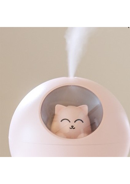 Güzel Pet Hava Nemlendirici 220 ml Gezegen Ultrasonik Serin Mist Hava Yağ Difüzörü Romantik Renkli LED Lamba, Pembe (Yurt Dışından) indirimleri