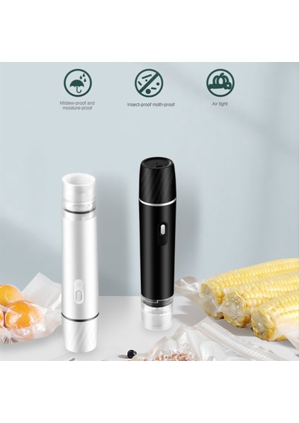 El Tipi Vakumlama Makinesi, Sous Vide Çantalar Elektrikli Vakumlama Makinesi Gıda Vakumlama Makinesi ve Vakumlu Gıda Saklama Torbaları, Beyaz (Yurt Dışından)