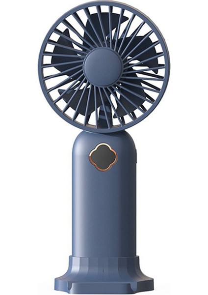 Taşınabilir El Fanı USB Mini Fan Şarj Edilebilir Dijital Ekran Dış Mekan Ev Ofis Için Tembel Hava Soğutucu Fan-Mavi (Yurt Dışından)