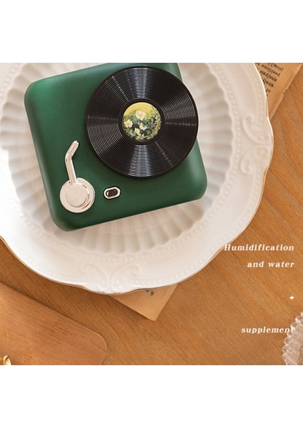 Taşınabilir Retro Kamera Klima Fanı Nemlendirme Fanı Asılı Boyun Fan El Fanı Masaüstü Ofis Fanı-Kırmızı (Yurt Dışından)