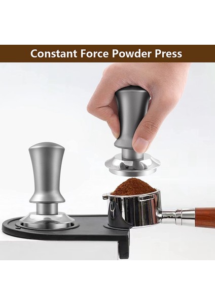 Kahve Sabotajı, Espresso Sabotajı, Kalibre Yaylı Premium Barista Sabotajı, Paslanmaz Çelik Tabanlı Sabotaj Siyah 51MM (Yurt Dışından)