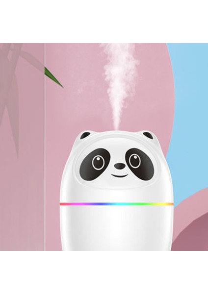 Pandalar Hava Nemlendirici Sevimli 220 ml Uçucu Yağ Difüzörü Renkli Gece Lambası ile USB Sisleyici Mist Maker (Yurt Dışından)
