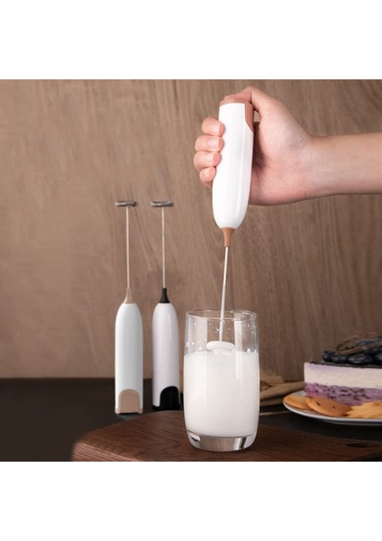 Elektrikli Mutfak Köpürtücü Çırpma Mikser Karıştırıcı Kahve Cappuccino Çırpma Köpüklü Karışım Yumurta Çırpıcı Beyaz (Yurt Dışından)