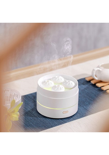 200ML Uçucu Yağ Difüzörü USB Sevimli Vapur Topuz Şekli Nemlendirici Difüzör Gece Lambası Ev Küçük Ev Aletleri Beyaz (Yurt Dışından) indirimleri