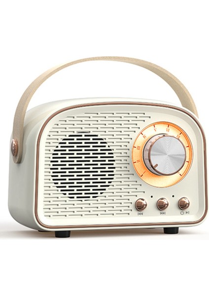 Retro Mini Bluetooth Hoparlör Klasik Müzik Çalar Ses Stereo Subwoofer Taşınabilir Dekorasyon Hoparlörler Ev A (Yurt Dışından)