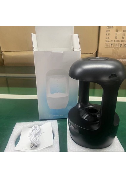 Anti-Yerçekimi Hava Nemlendirici Su Kapasitesi Aromaterapi Uçucu Yağ Difüzörü USB Püskürtücü Ev Siyah (Yurt Dışından)
