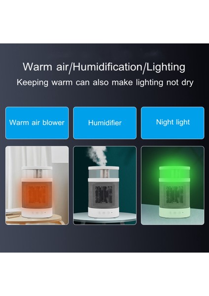 Elektrikli Isıtıcı Ev Küçük Isıtıcılar 3 In1 Isıtma Sabit Sıcaklık Hava Nemlendiriciler Renkli Gece Işıkları Abd Plug (Yurt Dışından) indirimleri