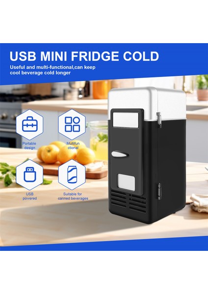 USB Mini Buzdolabı Soğuk Damla Nakliye Dondurucu USB Mini Buzdolabı Araba Siyah Için Küçük Taşınabilir Soda Mini Buzdolabı (Yurt Dışından)