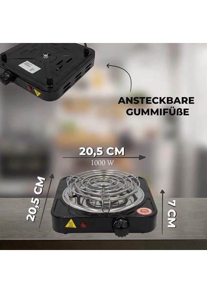 Premium Elektrikli Tekli Ocak 1000W-5 Güç Seviyesi Ofis ve Ev Için Katı Elektrikli Tekli Ab Fişi (Yurt Dışından) indirimleri