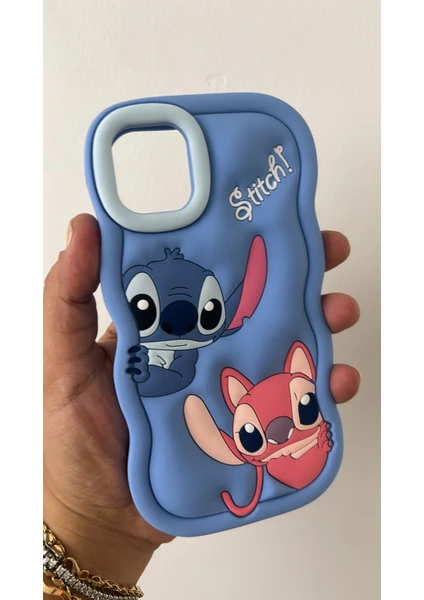 By Semra iPhone 11 Uyumlu Stitch Disney Lilo ve Stiç Slikon Kılıf