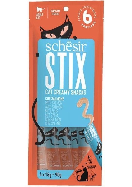 Cat Stick Somonlu Sıvı Kedi Ödül Maması 6 Adet 15 Gr modelleri
