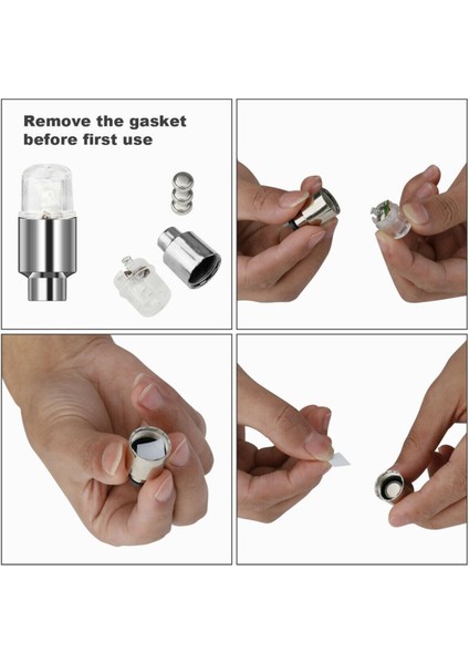 Bisiklet Tekeri Araba Lastiği Hareket Sensörlü Işıklı Sibop Kapağı Lambası Yeşil Renk - 4 Adet fırsatları