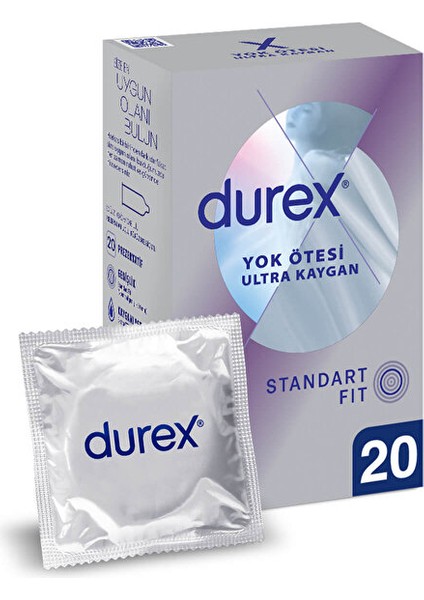 Klasik Kondom 16 Lı Ve Durex Yok Ötesi Ultra Kaygan 20 Li