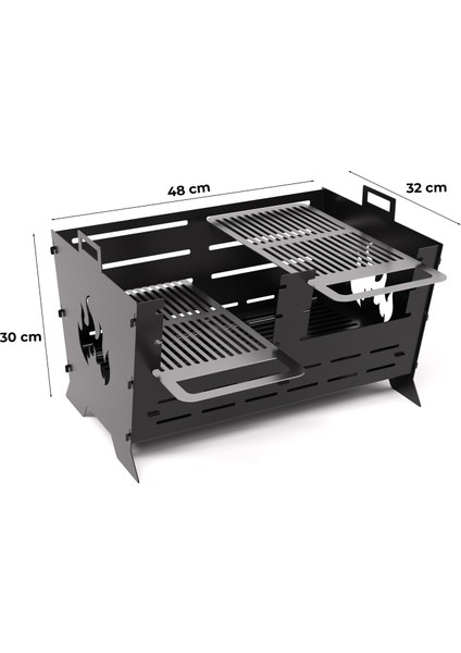 Wisegrill Portatif Taşınabilir Metal Mangal Wg6 Çantalı indirimleri