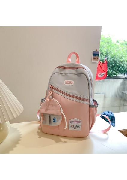 Moda Rahat Küçük Taze Sırt Çantası Çok Yönlü Moda Öğrenci Okul Çantası Büyük Kapasiteli Banliyö Sırt Çantası (Yurt Dışından)