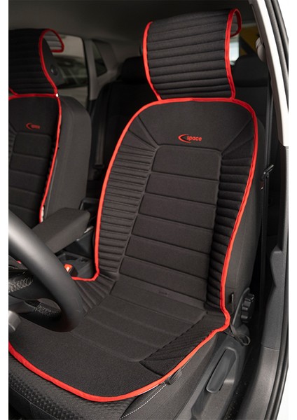 kia Carnival Lüx Oto Koltuk Minderi Ön 2'li Set Takım Bumerang Serisi Siyah Kırmızı fiyatları