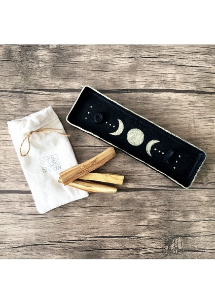 El Yapımı Ay Desenli Palo Santo Tütsülük Ve Palo Santo Tütsü