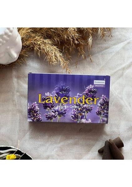 Darshan Incense Lavender (Lavanta) Konik Tütsü 10 Adet