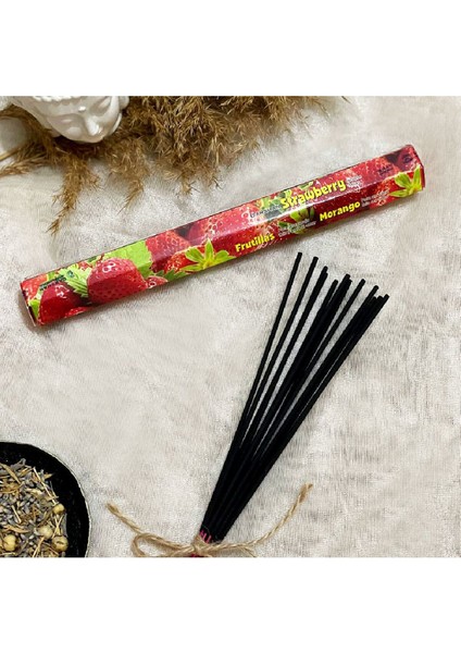 Darshan International Strawberry (Çilek) 20'Li Çubuk Tütsü (1 Saate Kadar Kullanım Süresi)