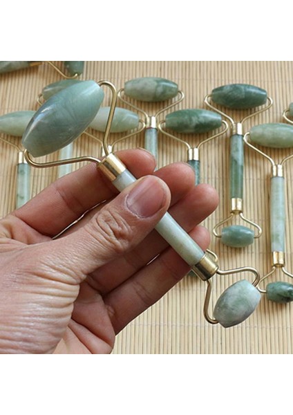 Doğal Taşı Roller Çift Taraflı Yüz Vücut Cilt Masaj Bakım Aleti modelleri