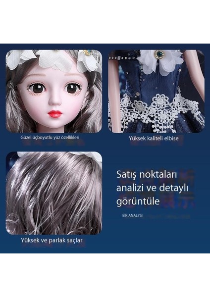 Barbie Bebek Hediye Kutusu Büyük 60CM Prenses Simüle Edilmiş Müziksiz Normal Versiyon (Yurt Dışından)