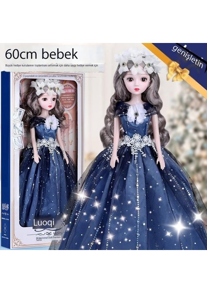 Barbie Bebek Hediye Kutusu Büyük 60CM Prenses Simüle Edilmiş Müziksiz Normal Versiyon (Yurt Dışından)