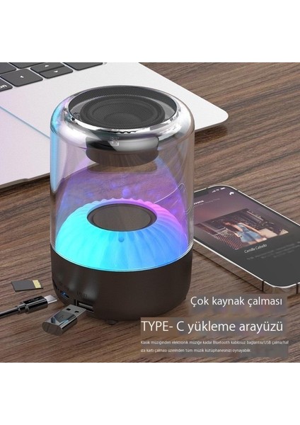 Bluetooth Hoparlör Renkli Subwoofer Renkli Ses (Yurt Dışından)