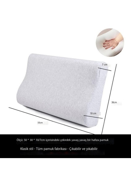 Bellek Köpük Boyun Yastığı Bambu Elyaf Servikal Yastık (Yurt Dışından)