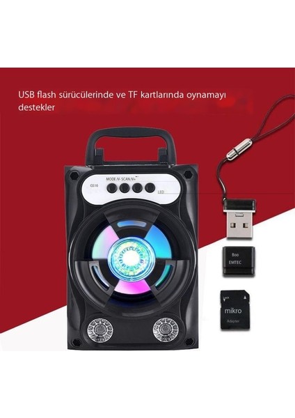 Mikrofonlu Bluetooth Taşınabilir Hoparlör Subwoofer (Yurt Dışından)