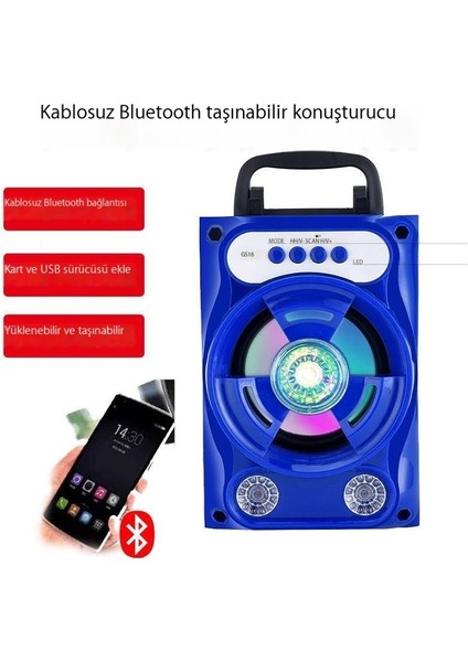 Mikrofonlu Bluetooth Taşınabilir Hoparlör Subwoofer (Yurt Dışından)