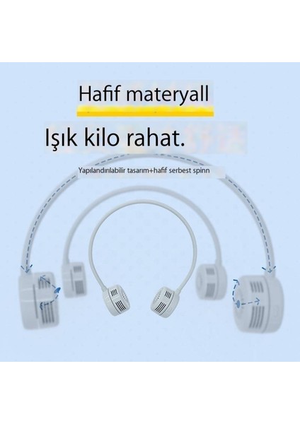 Şarj Edilebilir Silikon Kanatsız Halter Fan (Yurt Dışından)