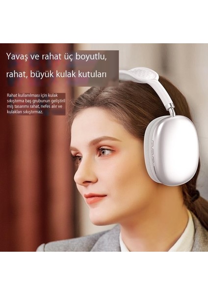 Bluetooth Kulaklık Kulak Üstü Kablosuz (Yurt Dışından)