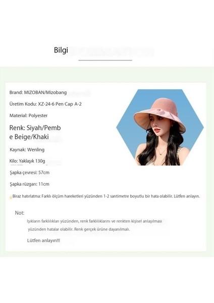 Güneş Korumalı Kadın Örme Nefes Alabilen Kumaş Şapka (Yurt Dışından)