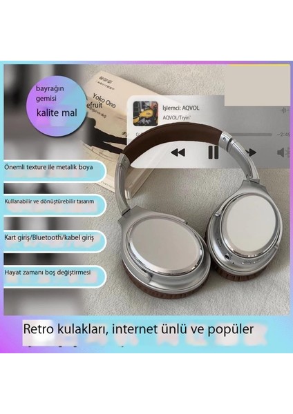 Kulak Üstü Metal Bluetooth Kulaklık (Yurt Dışından)