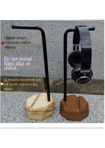 Masif Ahşap Kulaklık Standı Metal (Yurt Dışından) fırsatları