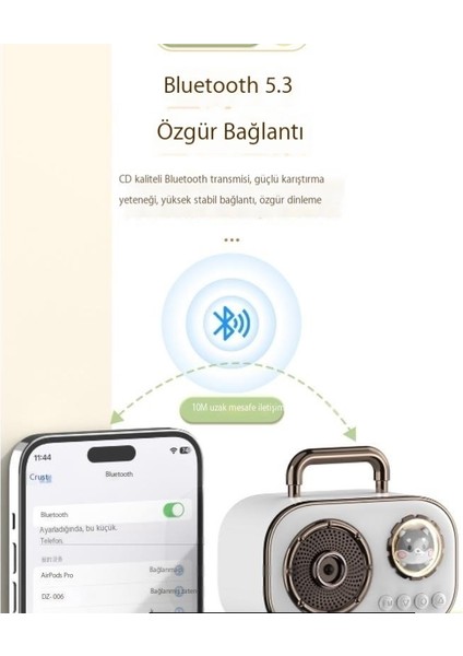 Bluetooth Küçük Hoparlör Taşınabilir Kart Radyo (Yurt Dışından)